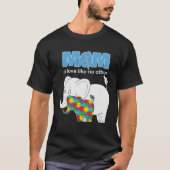 Autism Awareness Mom Love Proud Autistic Son Daugh Tシャツ (正面)