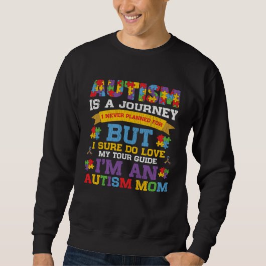 Autism Awareness Mom Proud Autistic Son Daughter A スウェットシャツ (正面)