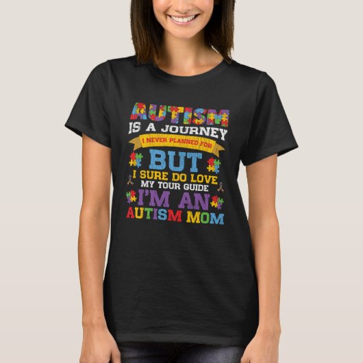 Autism Awareness Mom Proud Autistic Son Daughter A Tシャツ (正面)