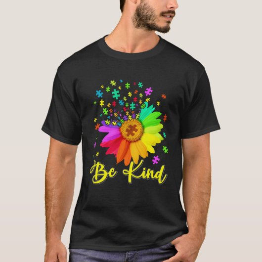 Autism Awareness Month Be Kind Cute Men Women Kids Tシャツ (正面)