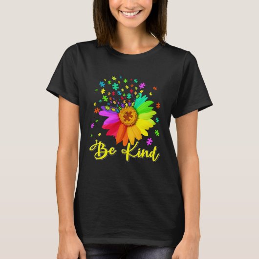 Autism Awareness Month Be Kind Cute Men Women Kids Tシャツ (正面)