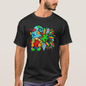Autism Awareness Month Gnome Puzzle Leopard Autism Tシャツ (正面)