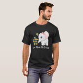 Autism Awareness Month Mama Papa Elephant Love Nee Tシャツ (正面フル)