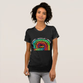Autism Awareness Month Neurodiversity Rainbow Tie Tシャツ (正面フル)