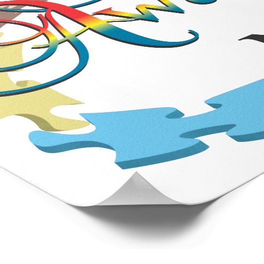 Autism Awareness Month Poster Art ポスター (角)