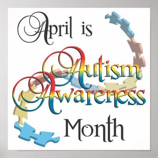 Autism Awareness Month Poster Art ポスター (正面)
