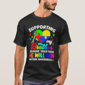 Autism Awareness Month Supporting My Brother Puzzl Tシャツ (正面)