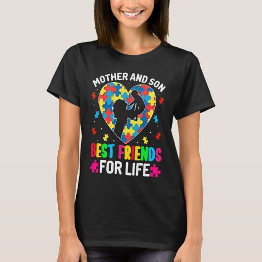 Autism Awareness Mother and Son  ASD Autism Warrio Tシャツ (正面)