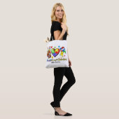 Autism Awareness Peace Puzzle Heart Tote Bag トートバッグ (モデル)