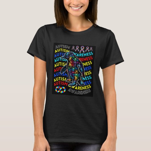 Autism Awareness Penguin For Teacher Autism Moms D Tシャツ (正面)