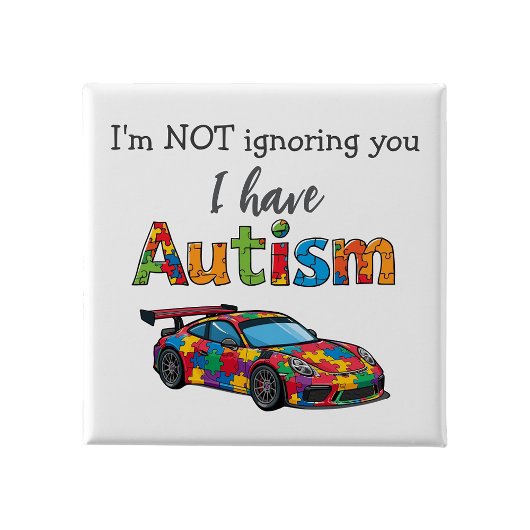 Autism Awareness Pin  Badge I'm not ignoring you 缶バッジ