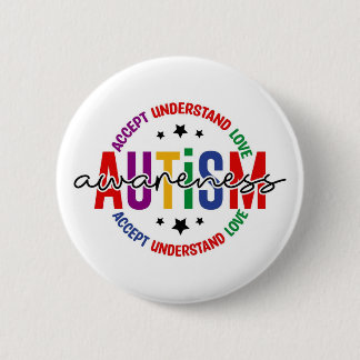 Autism Awareness Pin – Support & Acceptance Button 缶バッジ