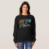Autism Awareness Proud Autism Mom スウェットシャツ (正面フル)