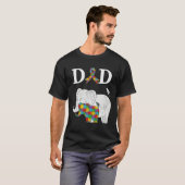 Autism Awareness Proud Dad Autistic Son Daughter E Tシャツ (正面フル)