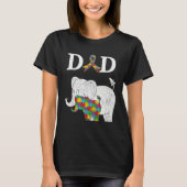Autism Awareness Proud Dad Autistic Son Daughter E Tシャツ (正面)