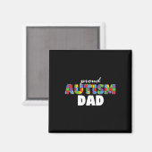Autism Awareness Proud Dad Father Acceptance Men D マグネット (正面/裏面)
