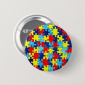 Autism Awareness-Puzzle by Shirley Taylor 缶バッジ (正面&裏面)