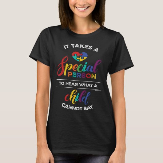 Autism Awareness Puzzle It Takes a Special Person  Tシャツ (正面)