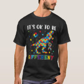Autism Awareness Puzzle Rex Boys Its Ok To Be Diff Tシャツ (正面)