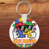 Autism Awareness Puzzle Six Seven Bru キーホルダー (正面)