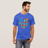 Autism Awareness S Heart Support Autistic Kindness Tシャツ (正面フル)