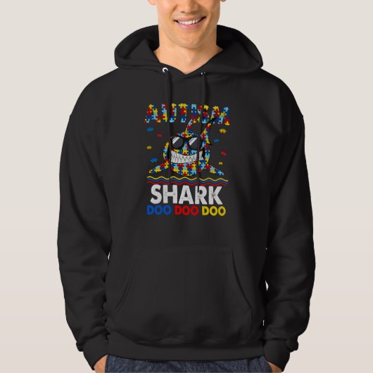 Autism Awareness Shark Kid Baby Boy パーカ (正面)