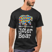 Autism Awareness Sister Bear Support Autistic Adul Tシャツ (正面)
