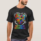 Autism Awareness Solidarity and Neurodiversity Tシャツ (正面)