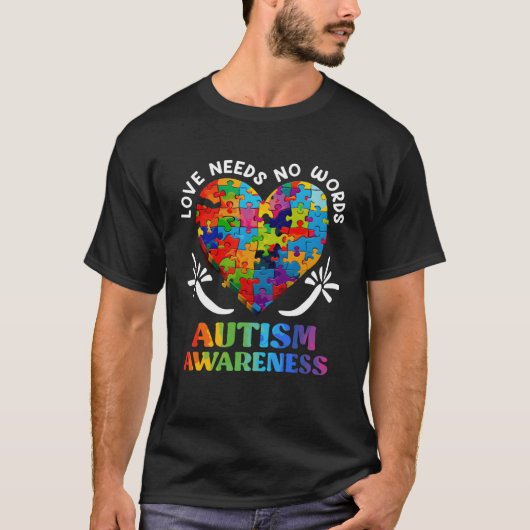Autism Awareness Solidarity and Neurodiversity Tシャツ (正面)