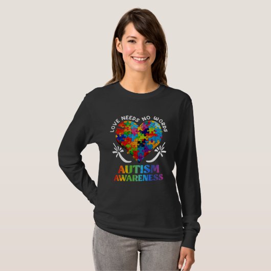 Autism Awareness Solidarity and Neurodiversity Tシャツ (正面フル)