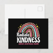 Autism Awareness special ed teacher radiate kindne ポストカード (正面/裏面)