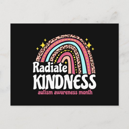 Autism Awareness special ed teacher radiate kindne ポストカード (正面)