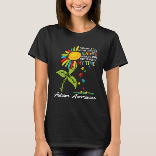 Autism Awareness Sped Teacher Special Education Su Tシャツ (正面)