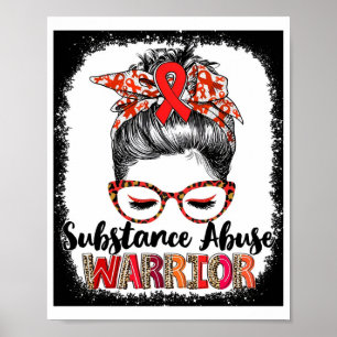 Autism Awareness Substance Abuse Warrior Poster ポスター