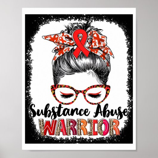 Autism Awareness Substance Abuse Warrior Poster ポスター (正面)