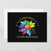 Autism Awareness Sunflower Accept Understand Love  ポストカード (正面/裏面)