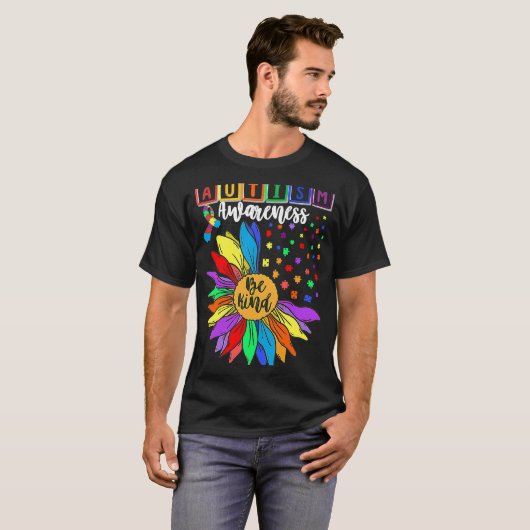Autism Awareness Sunflower Choose Kindness Autism  Tシャツ (正面フル)