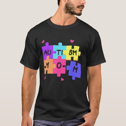 Autism Awareness Support Autistic Mother With Puzz Tシャツ (正面)