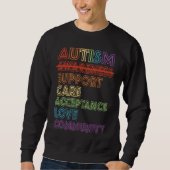 Autism Awareness Support Care Acceptance Accept Un スウェットシャツ (正面)
