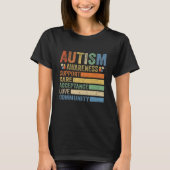 Autism Awareness Support Care Acceptance for women Tシャツ (正面)