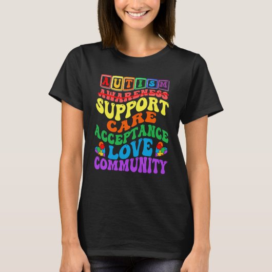 Autism Awareness Support for Kids Boys Women & men Tシャツ (正面)