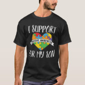 Autism Awareness Support For My Son Support Autism Tシャツ (正面)