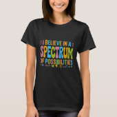 Autism Awareness Support rainbow Tシャツ (正面)