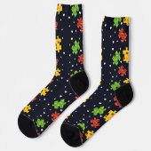 Autism Awareness Swag Pattern ソックス (左)