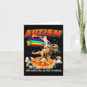 Autism Awareness T-rex Cat Meme Neurodiversity Pri カード (正面)