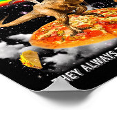 Autism Awareness T-rex Cat Meme Neurodiversity Pri ポスター (角)