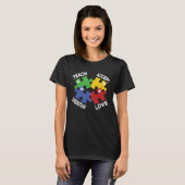 Autism Awareness Teach Accept Understand Love Auti Tシャツ (正面フル)