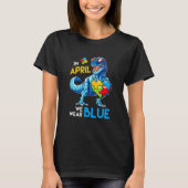 Autism Awareness Trex Dino Dinosaur Dinosaurus Wea Tシャツ (正面)