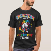 Autism Awareness Unicorn Rockin Different Tune Tod Tシャツ (正面)