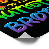 Autism Awareness Wear Proud Sister Of Brother Men  ポスター (角)